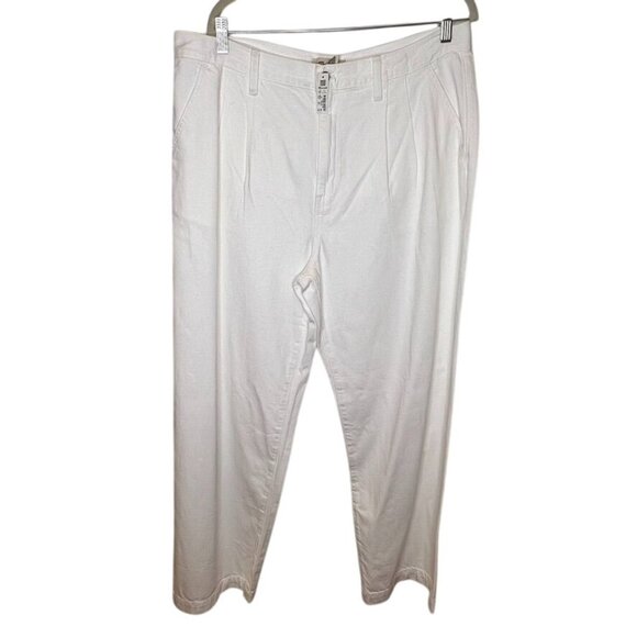 Madewell Baggy Straight Jeans Size 32 White Denim 100% Cotton NWT - Picture 1 of 7